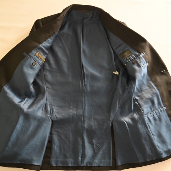 Banana Republic Monogram‎ 36R Black Trabaldo Super 110s 762190 Suit Jacket Coat - Picture 6 of 16